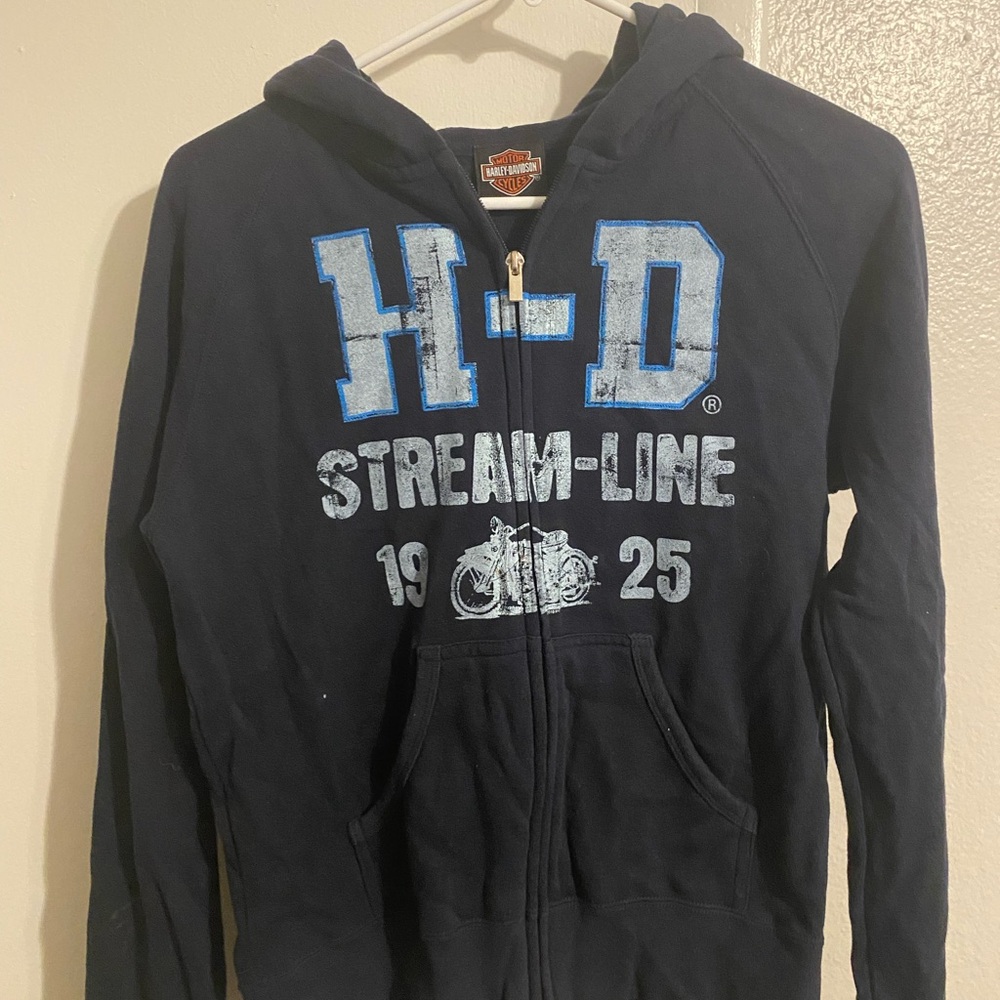Harley-Davidson Navy Zip-Up Jacket